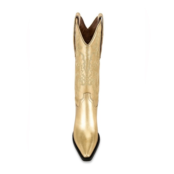 NWOB Jeffery Campbell Gold Dagget Cowboy boots - Picture 6 of 8